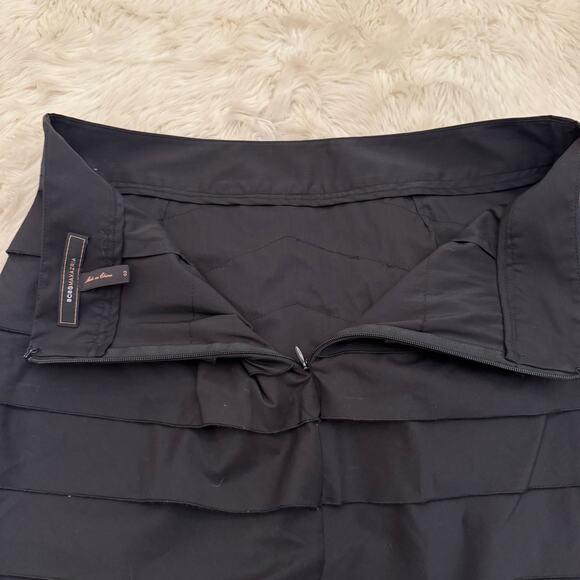BCBGMAXAZRIA Black Tiered Layered Mini Skirt 2 - Picture 3 of 10